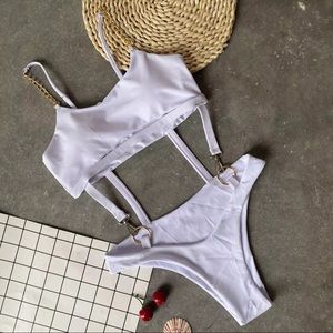 One piece swimsuit with chains